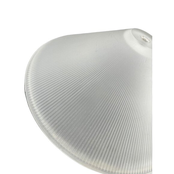 Vintage 10 3/8 D. Frosted Ribbed replacement  Lamp Shade Globe - Picture 2 of 13